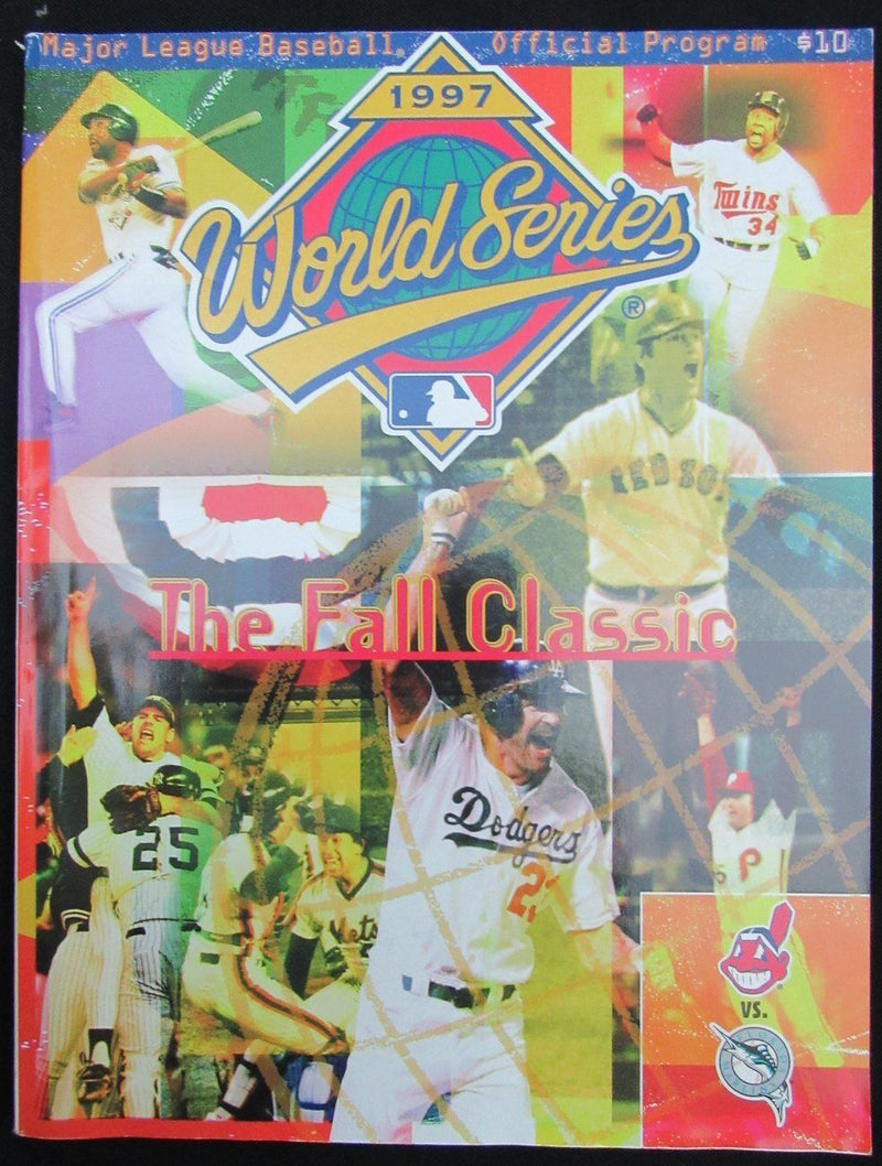 1997 World Series Official Game Program Cleveland Indians Vs. Florida Marlins
