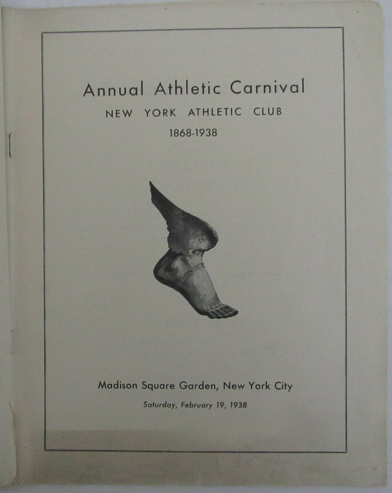 1938 New York Athletes Club Indoor Games Program at Madison Square Garden 144847