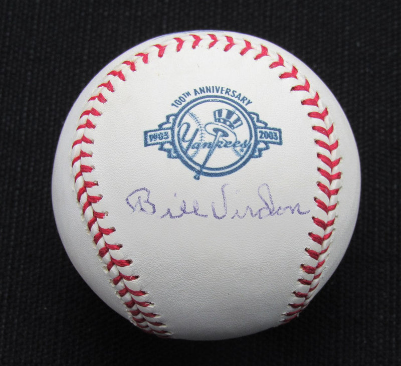Bill Virdon Signed/Auto Yankees 100th OML Baseball JSA  186907