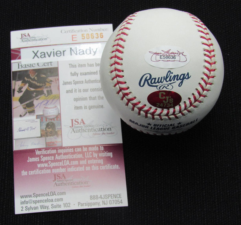 Xavier Nady Signed/Auto Yankees 100th OML Baseball JSA  186942