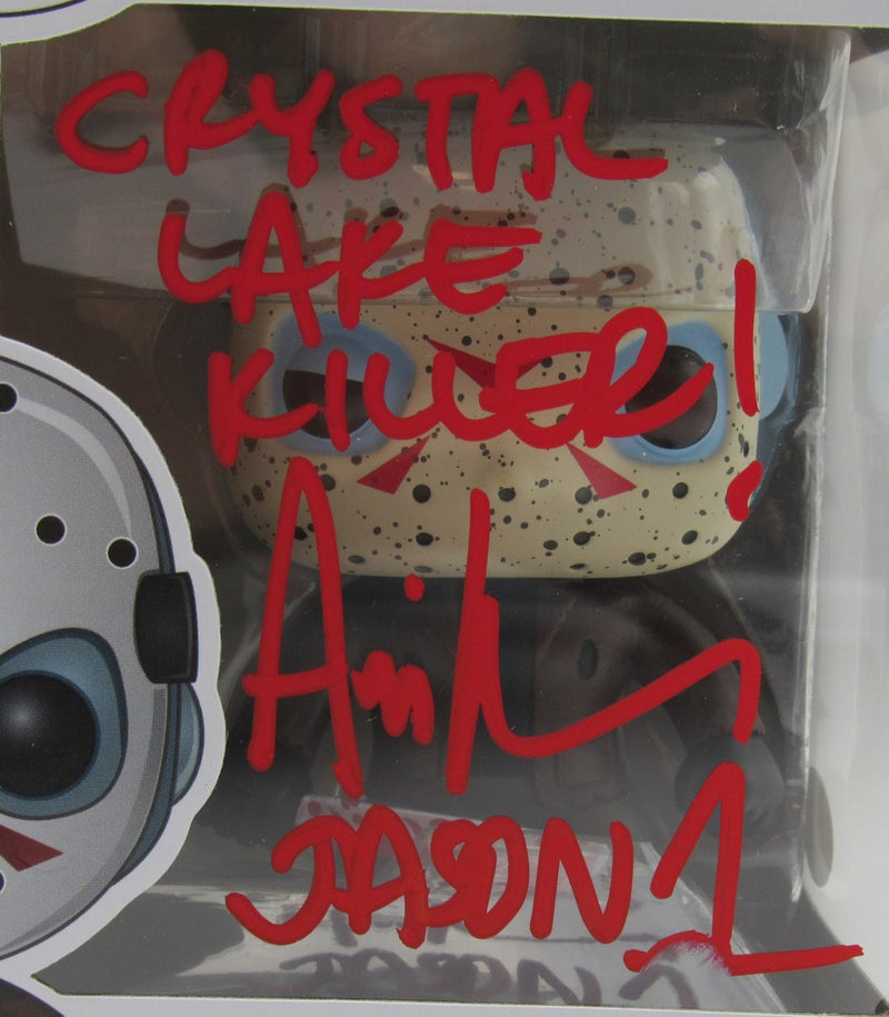 Ari Lehman Signed/Insc Funko Pop! #01 "Friday the 13th" Signed in Red JSA 190715