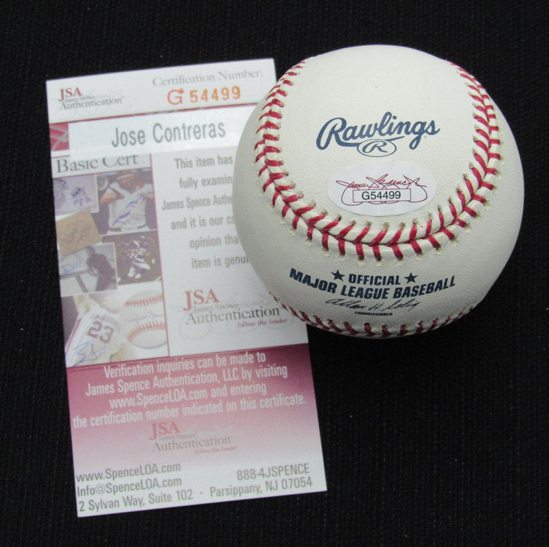 Jose  Contreras Signed/Auto Yankees 100th OML Baseball JSA 186632