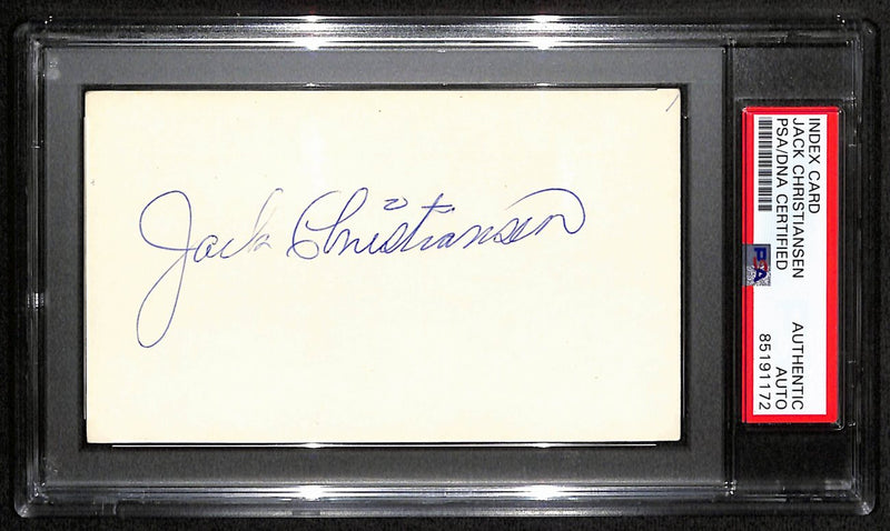 Jack Christiansen HOF Signed/Auto 3x5 Index Card Detroit Lions PSA/DNA 187453