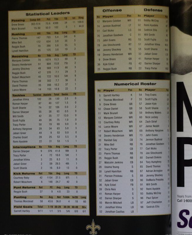 2010 Super Bowl XLIV Hologram Game Program Saints vs. Colts 167865