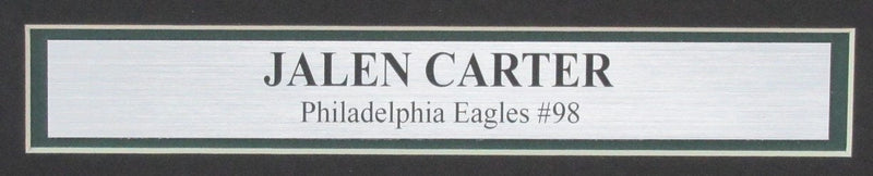 Jalen Carter Autographed 16x20 Photo Philadelphia Eagles Framed JSA 183653