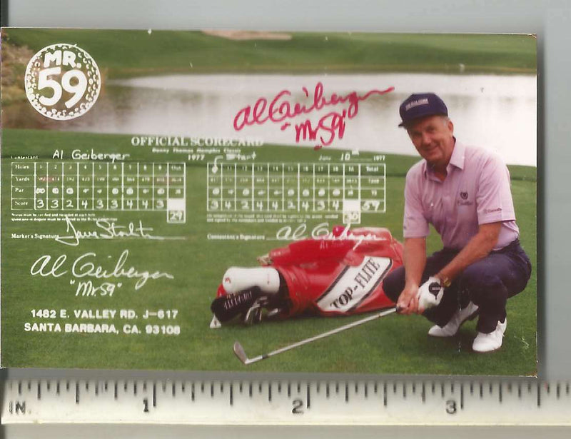 Al Geiberger "Mr. 59" Golf Champ Signed/Autographed 3.5x2 Card 150761