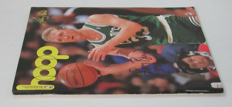 Larry Bird Signed 1988-89 Hoop Program Pacers vs. Celtics JSA 189300