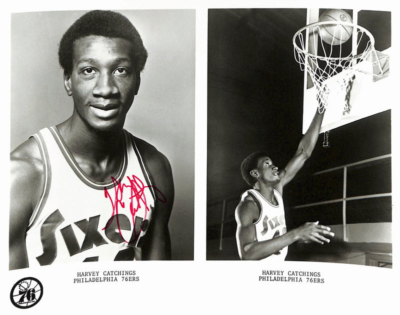 Harvey Catchings 76ers Vintage Team Issued Signed/Auto 8x10 Photo 189156