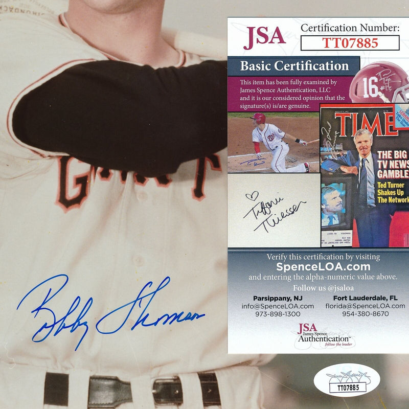 Bobby Thomson New York Giants Signed/Autographed 8x10 Photo JSA 165039