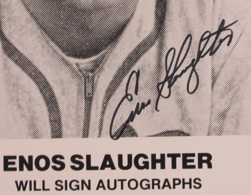 1987 Sports Collectors Show 25x19 Poster Signed by Enos Slaughter HOF 157726