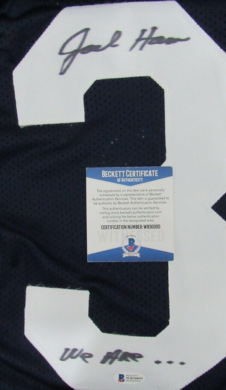Jack Ham HOF Signed/Inscr Penn State Custom Football Jersey Beckett 165347