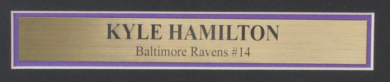 Kyle Hamilton Signed 11x14 Photo Baltimore Ravens Framed JSA 187162