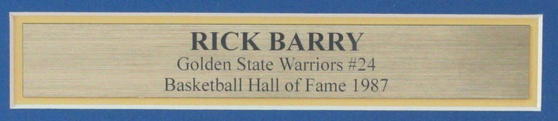 Rick Barry HOF Autographed/Inscribed 8x10 Photo Warriors Framed JSA 180982