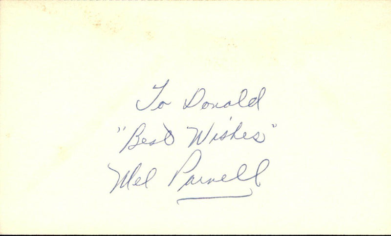Mel Parnell Boston Red Sox d.2012 Signed/Autographed 3x5 Index Card 162507