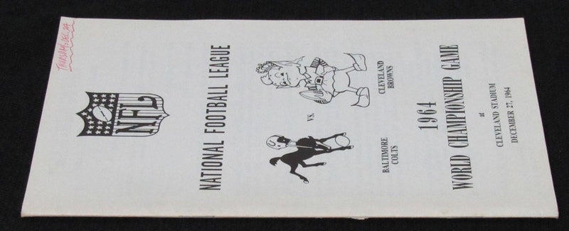 1964 NFL World Championship Game Media/Press Guide Colts vs. Browns 188807