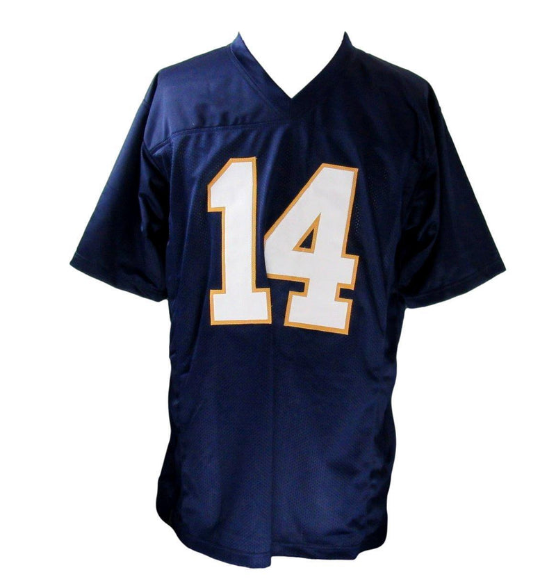 Kyle Hamilton Autographed Blue Custom Football Jersey Notre Dame Beckett
