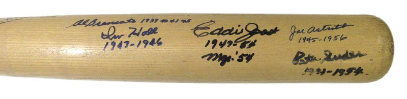 Philadelphia Athletics 1940s Multi-Signed 35" Vintage Wood Baseball Bat 170717