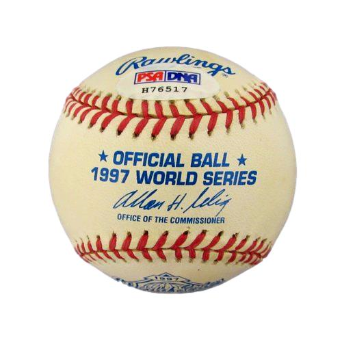 Gary Sheffield Signed/Auto 1997 World Series Baseball Marlins PSA/DNA 190572