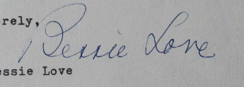 Bessie Love Actress Autographed 1973 TLS Typed Letter Signed PSA/DNA 177037