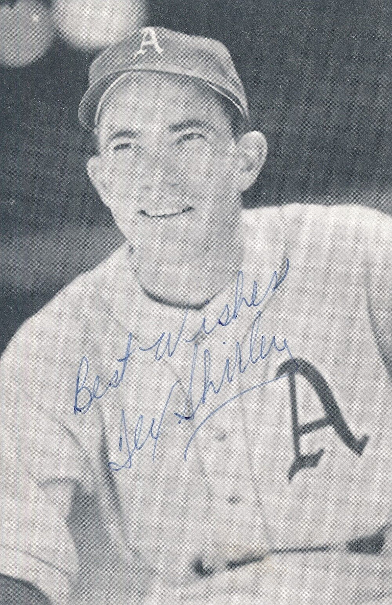 Tex Shirley Athletics d. 1993 Signed/Autographed 3x5  Photo 179200