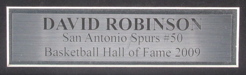 David Robinson HOF Autographed Jersey San Antonio Spurs Framed Beckett 177267