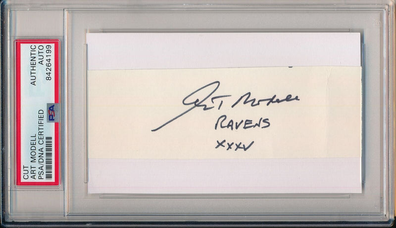Art Modell Cleveland Browns Signed/Auto 3x5 Index Card PSA/DNA 156457
