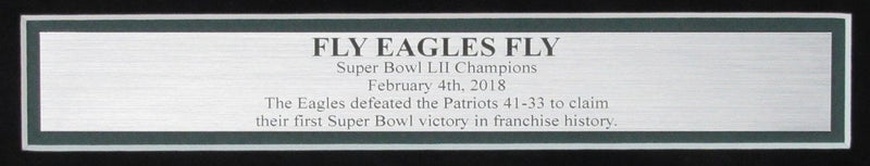 Philadelphia Eagles Fly Eagles Fly Photo Collage and Super Bowl Ticket Framed