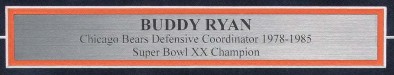 Buddy Ryan Chicago Bears Signed 3x5 Index Card w/Photo Framed PSA/DNA 192115