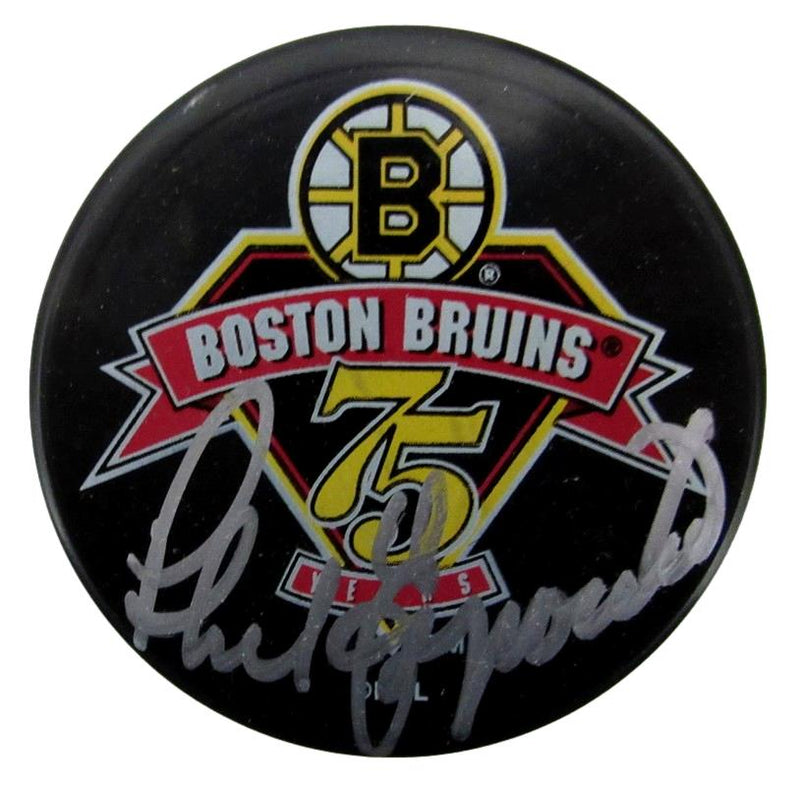 Phil Esposito HOF Signed/Auto Hockey Puck Boston Bruins JSA 186372