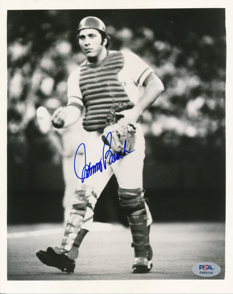 Johnny Bench HOF Signed/Autographed 8x10 B/W Photo Reds PSA/DNA 191848