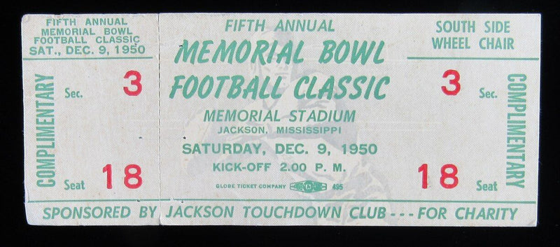 Fifth Annual Memorial Bowl Classic Kilgore (Tx) vs. Holmes Jr. College Ticket