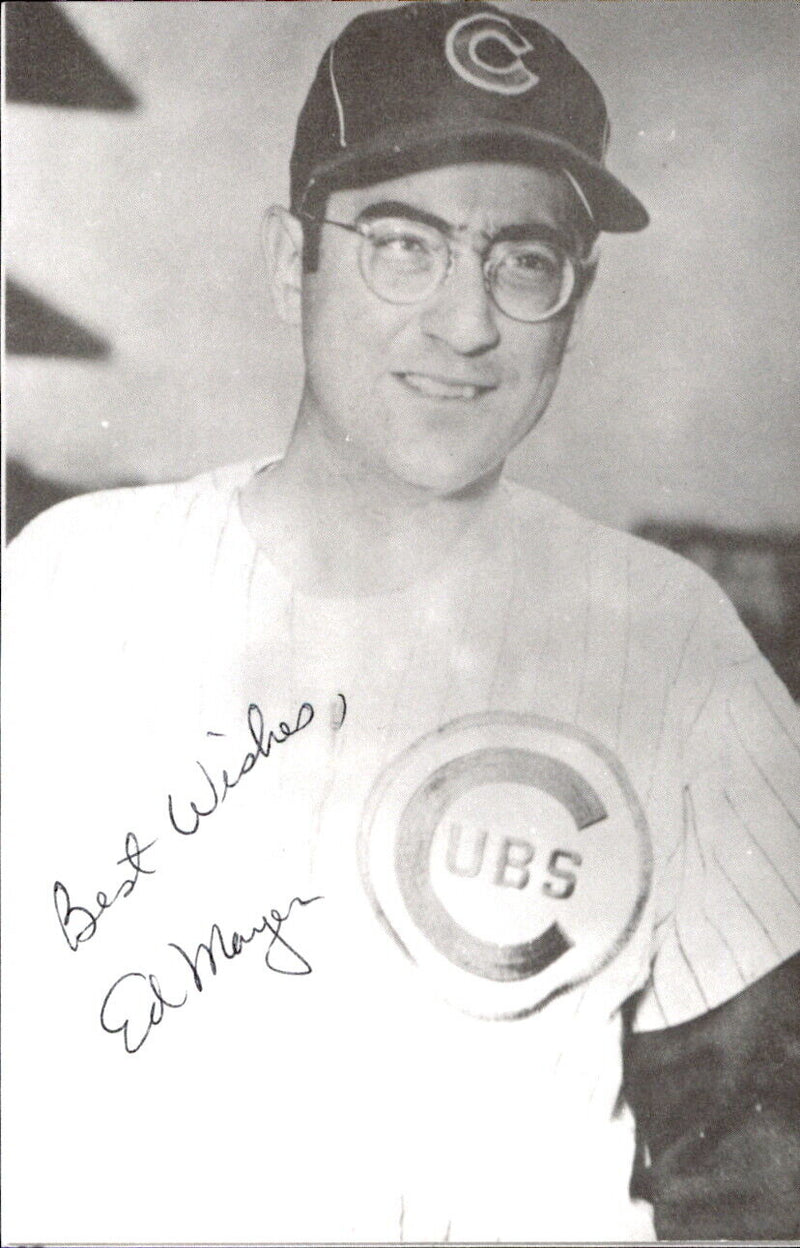 Ed Mayer Chicago Cubs Signed/Autographed 3x5  Photo 178613