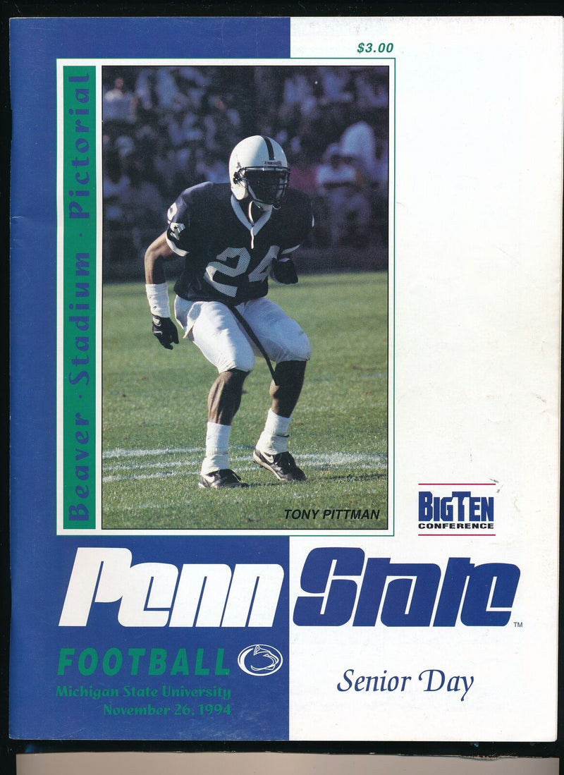 1994 Penn State vs. Michigan State College Football Game Program 11/26