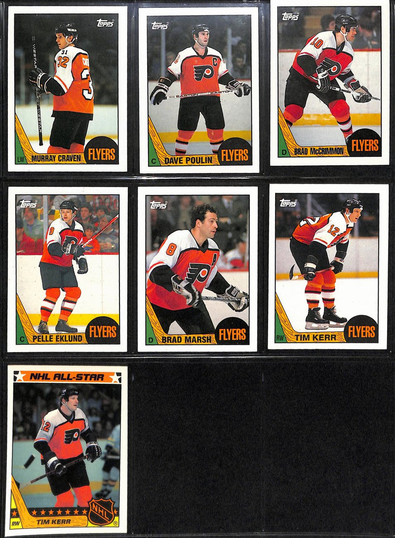 1987-88 Topps Hockey Philadelphia Flyers Team (7) Cards 189212