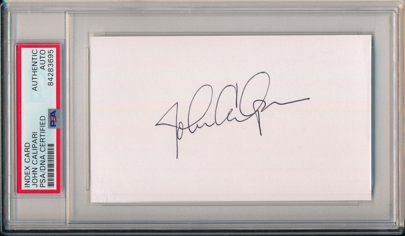 John Calipari Kentucky Wildcats Signed/Autographed 3x5 Index Card PSA/DNA 157227