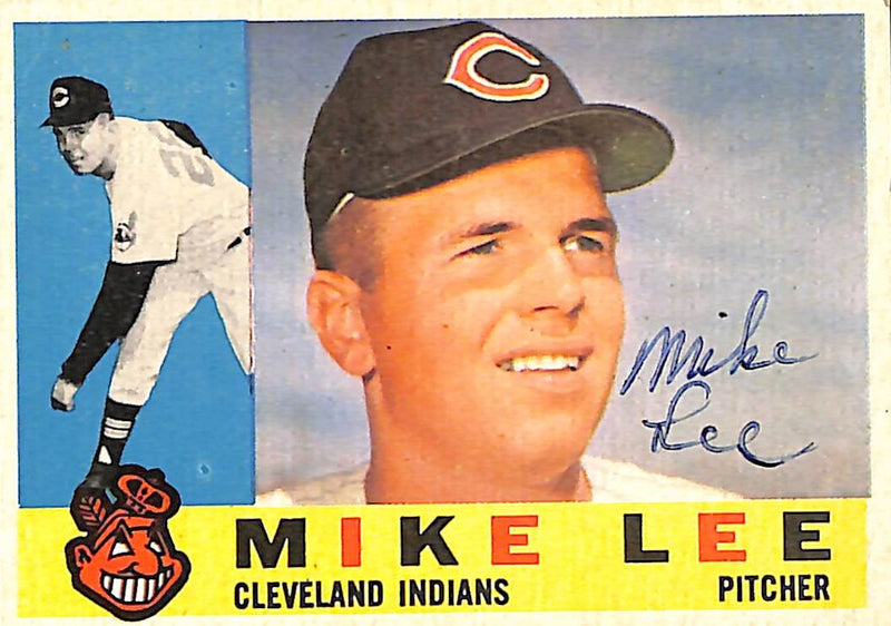 1960 TOPPS #521 Mike Lee Cleveland Indians Signed/Auto Card 190959