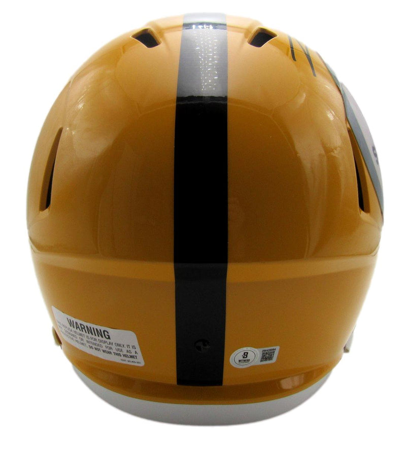 Pat Freiermuth Signed/Auto Gold Full Size Replica Helmet Steelers Beckett 189656