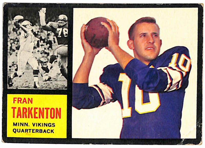 1962 Topps Football Vikings Complete Team Set (12/12) Cards Tarkenton RC 189252
