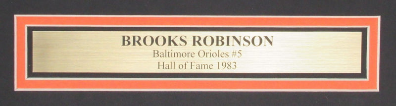 Brooks Robinson HOF Signed/Inscribed 16x20 B/W Photo Orioles Framed JSA 190544