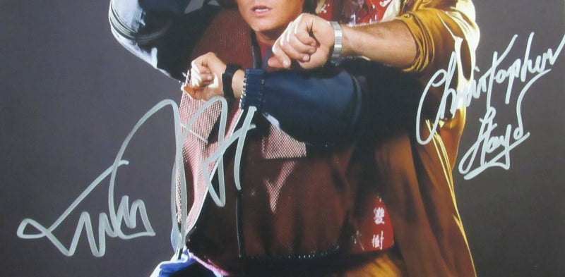 Michael J Fox/Christopher Lloyd Auto/Sign 16x20 Photo Back to Future JSA 174015