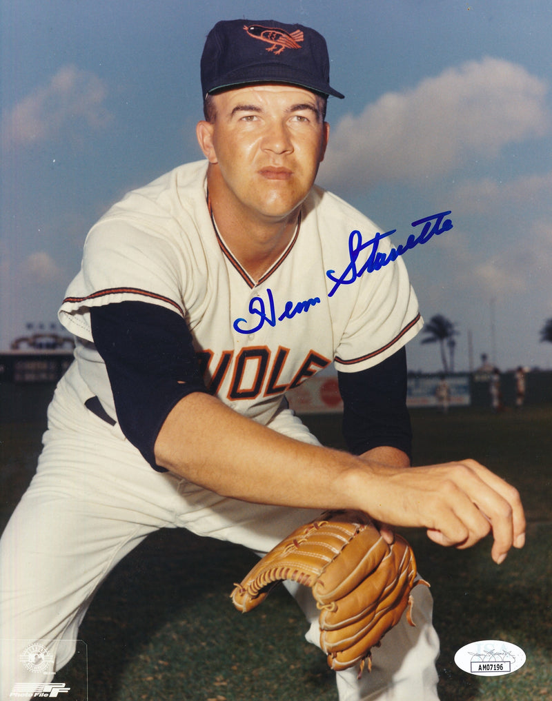 Herm Starrette Autographed 8x10 Photo Baltimore Orioles JSA 181905