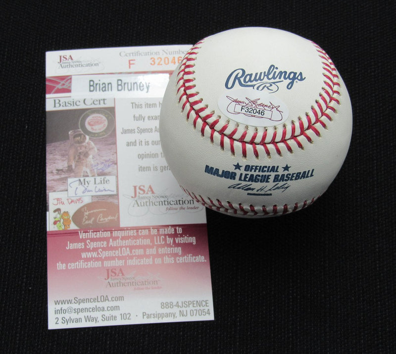 Brian Bruney Signed/Auto Yankees 100th OML Baseball JSA Inscr 186748