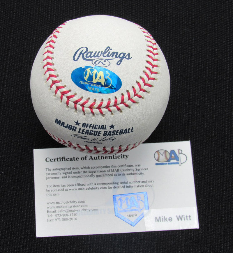 Mike Witt Signed/Auto Yankees 100th OML Baseball MAB 187061