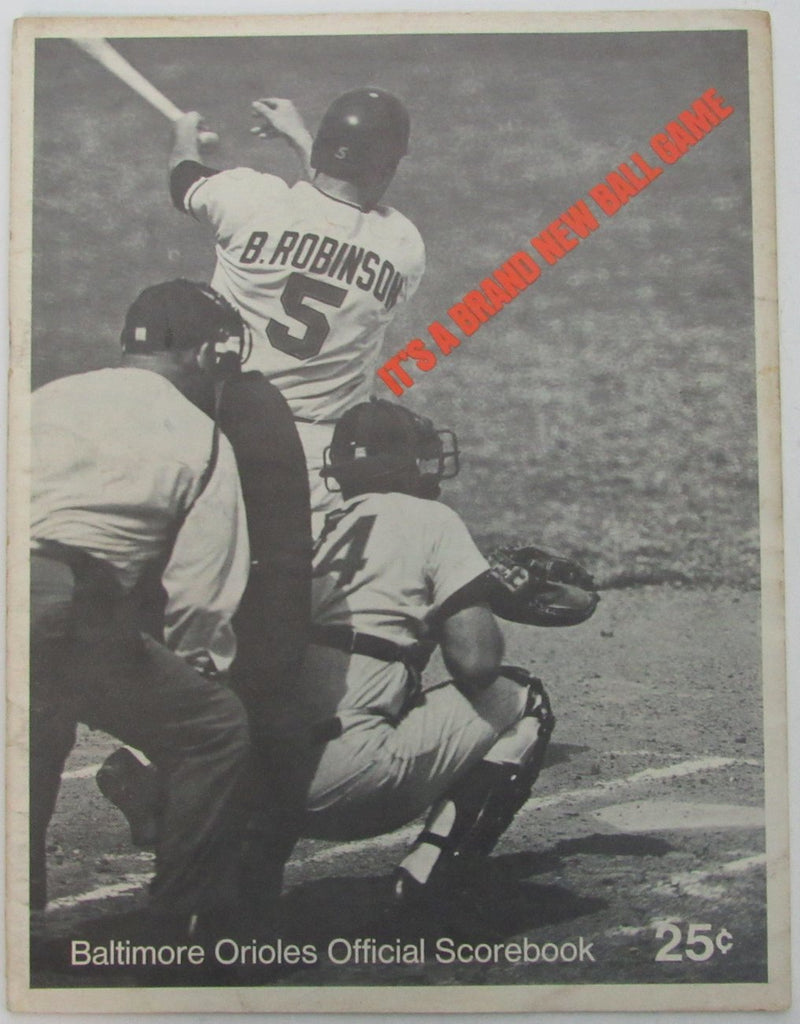 1967 Baltimore Orioles vs. Red Sox  Scorebook Brooks Robinson Scored 153289