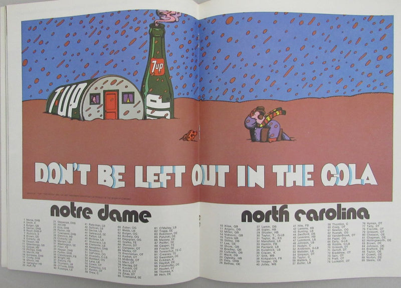October 16, 1971 North Carolina vs. Notre Dame College Football Program