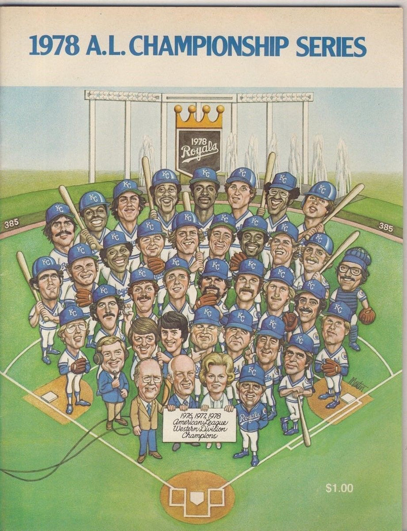 1978 ALCS Royals V. Yankees Official Baseball Program 128933
