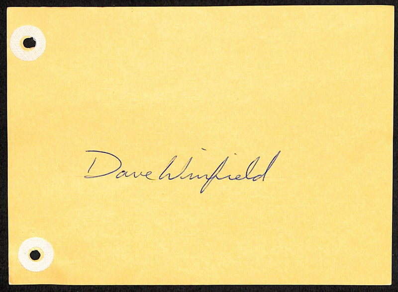 Dave Winfield HOF Signed/Auto Vintage 4X6 Album Page Yankees 191570