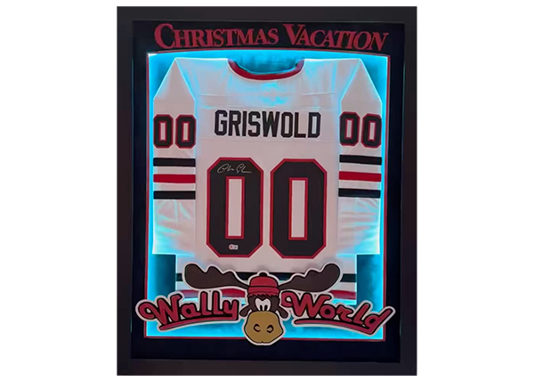 Chevy Chase Signed Griswold Lampoons Christmas Vacation 34x42 Light Up Frame