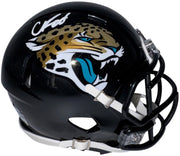 Chris Rodriguez signed Jaguars black Speed mini helmet side view