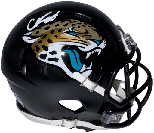 Chris Rodriguez signed Jaguars black Speed mini helmet side view
